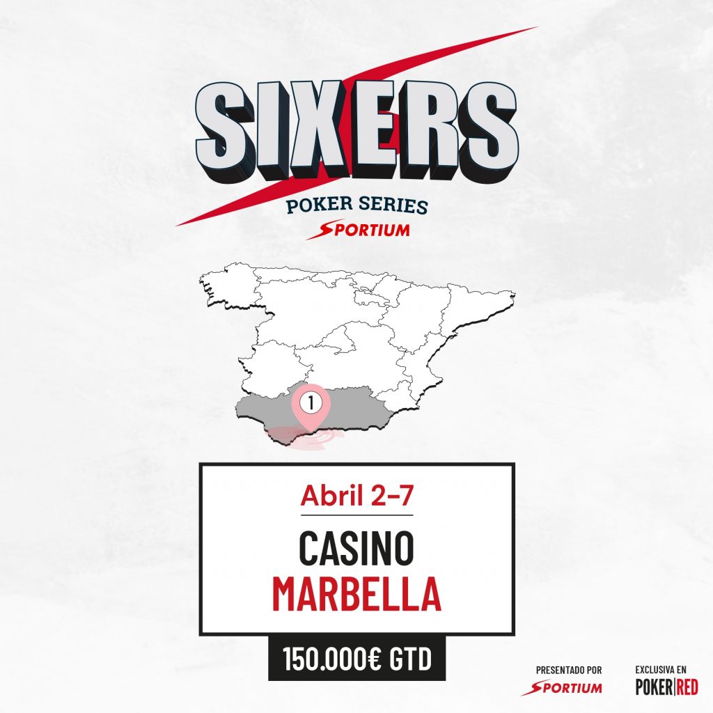 Casino Marbella will hold the 1st stop of the SIXERS Poker Tournament, April 2nd to 7th